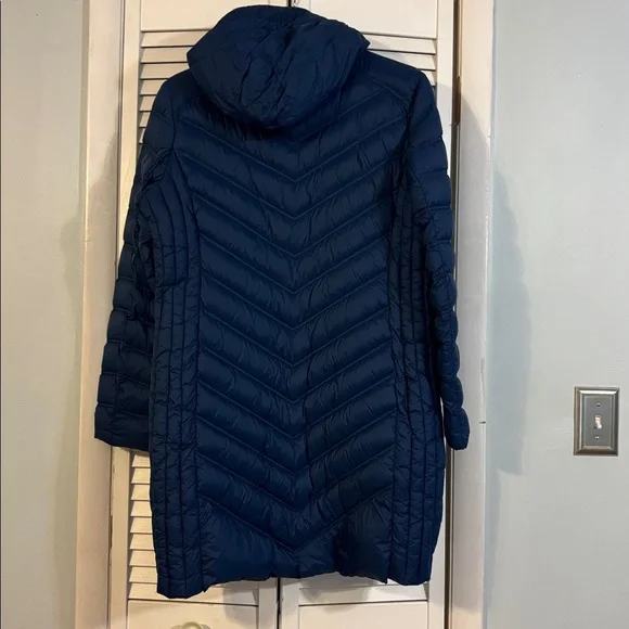 Michael Kors Deep Blue Hooded Puffer Jacket - Picture 2 of 6
